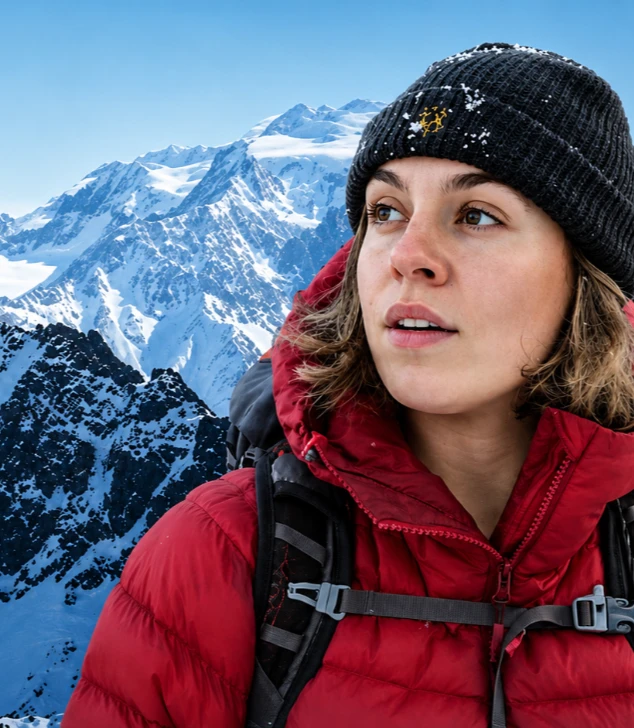Becky from Girl Outdoors trekking Mount Toubkal